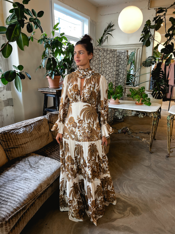 Georgette Tieband Gown - Palms  - Image 3