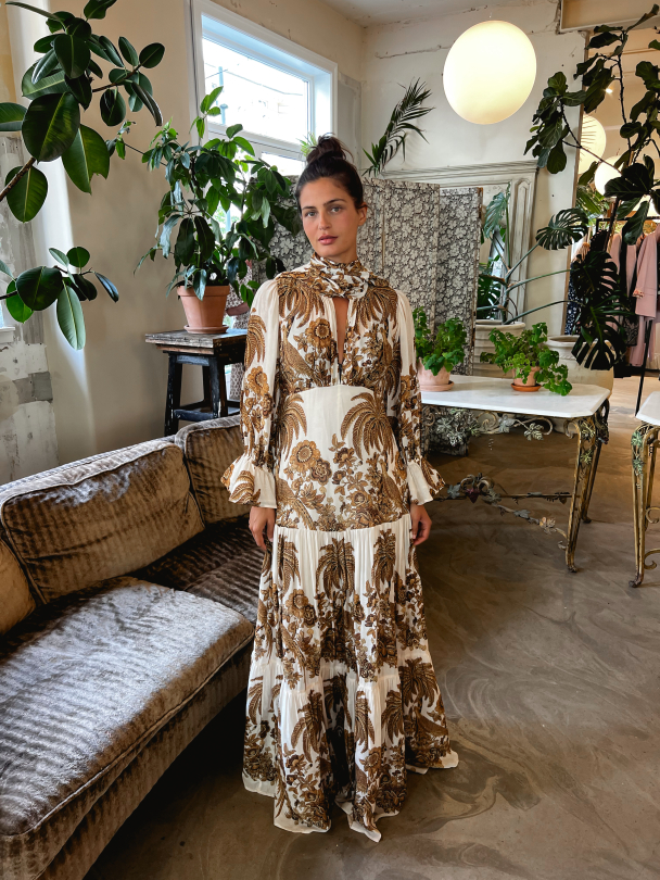 Georgette Tieband Gown - Palms  - Image 4