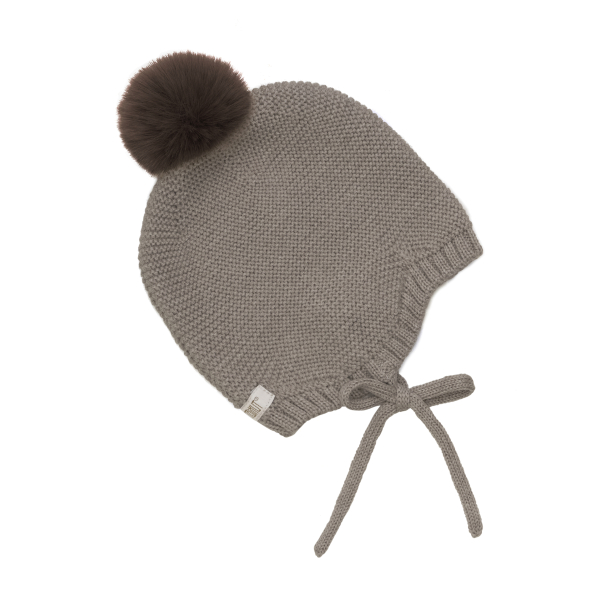 Lue Wool Alpaca PomPom - Brown Melange - Image 1