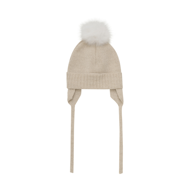 Lue Wool Knit Alpaca PomPom - Cement - Image 2