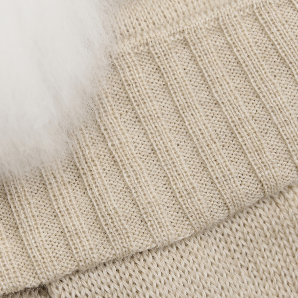 Lue Wool Knit Alpaca PomPom - Cement - Image 3