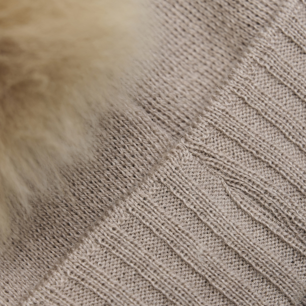 Lue Wool Knit Alpaca PomPom - Cobblestone - Image 3