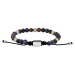 Silver bracelet sodalite/yellow tiger eye - 19-25cm