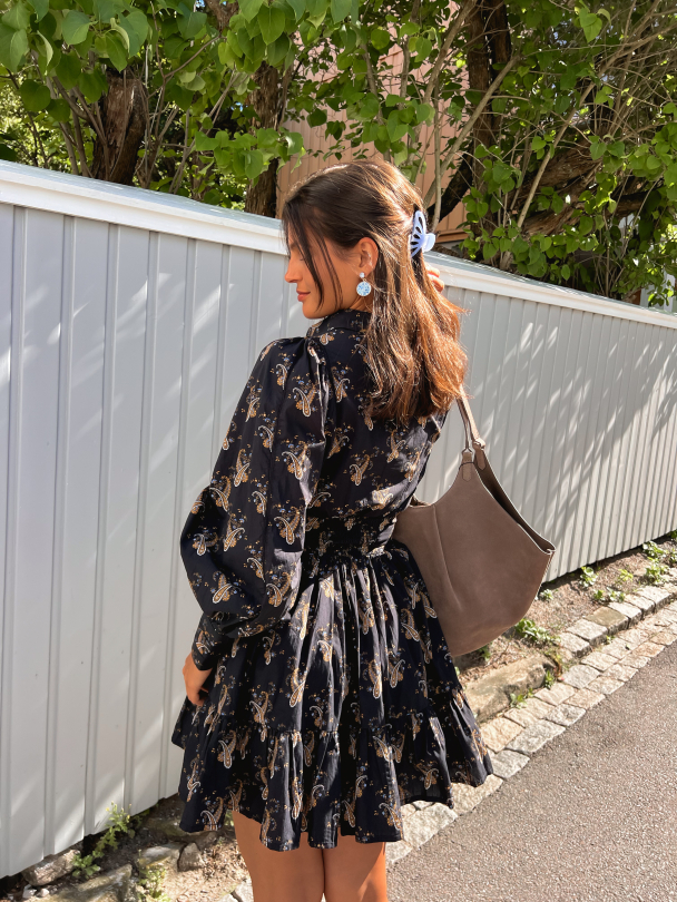Poplin Mini Dress - Midnight Paisley - Image 3