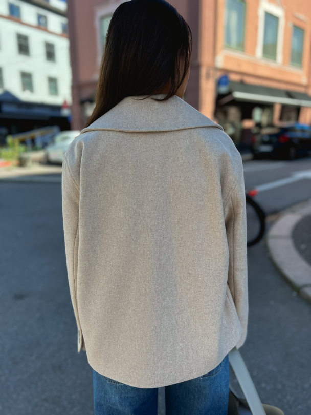 Alma Short Wool Jacket - Sandshell  - Image 3