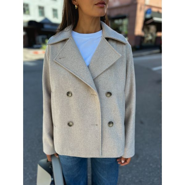 Alma Short Wool Jacket - Sandshell 