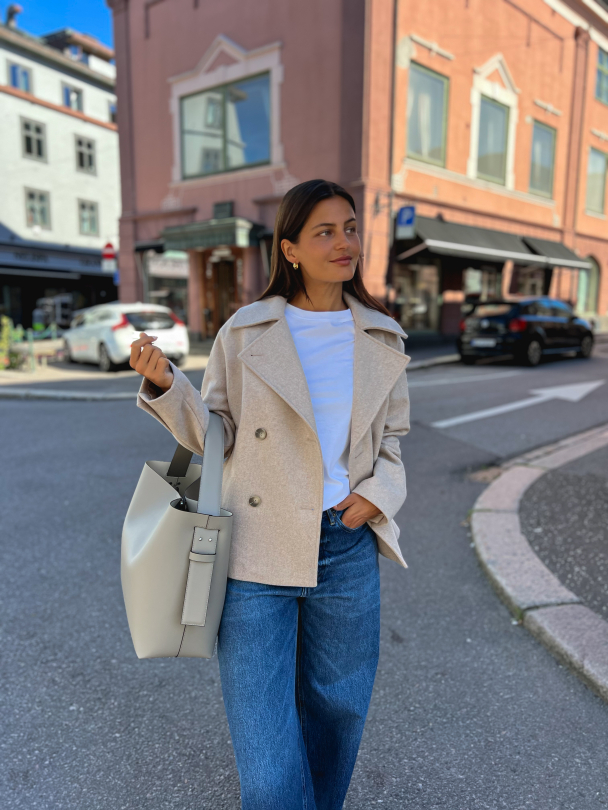 Alma Short Wool Jacket - Sandshell  - Image 5
