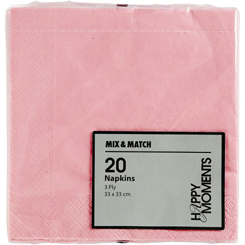 Servietter lys rosa