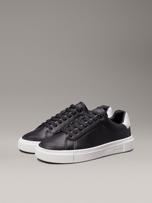 Leather Trainers - Black