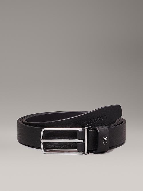 Leather Belt Square - Black