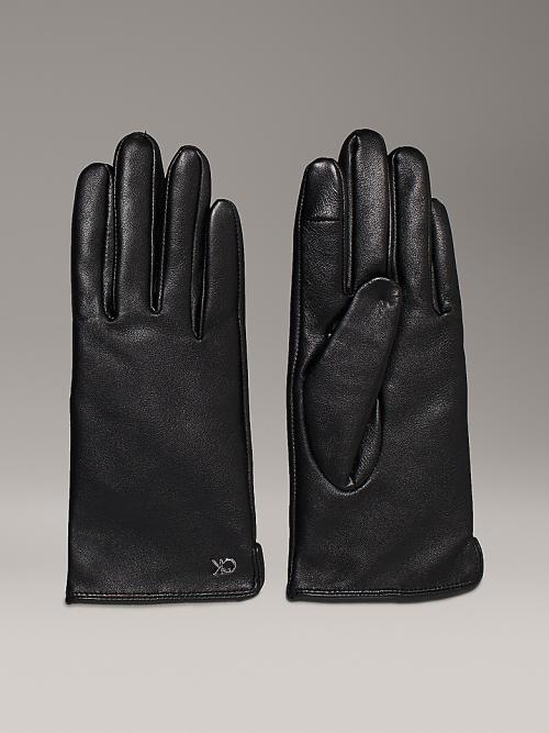 Nappa Leather Touchscreen Gloves - Black 