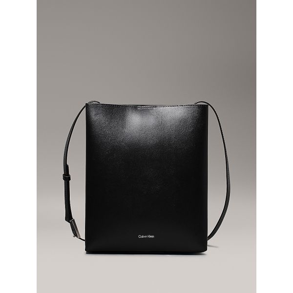 Leather Crossbody Bag - Black