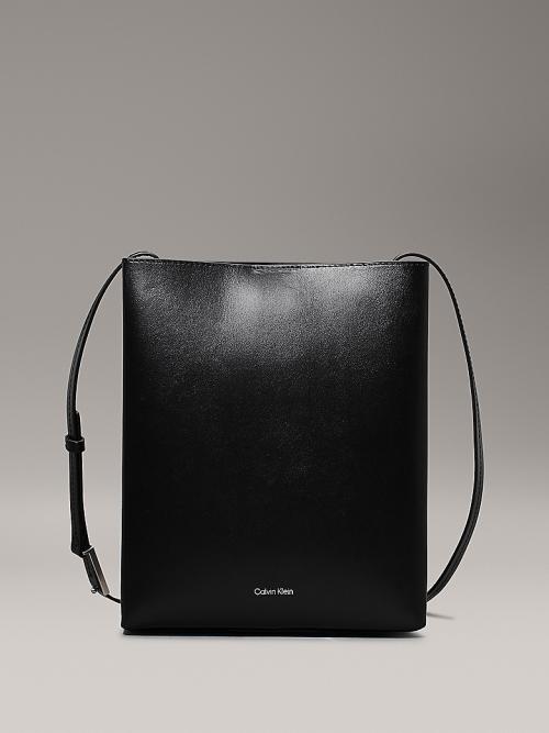 Leather Crossbody Bag - Black