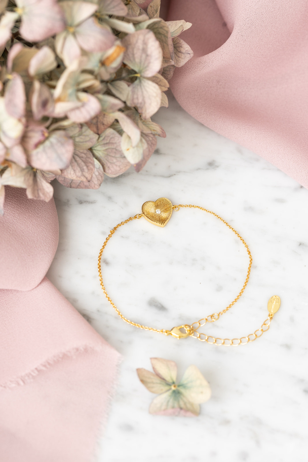 Afrodite Heart Bracelet  - Gold