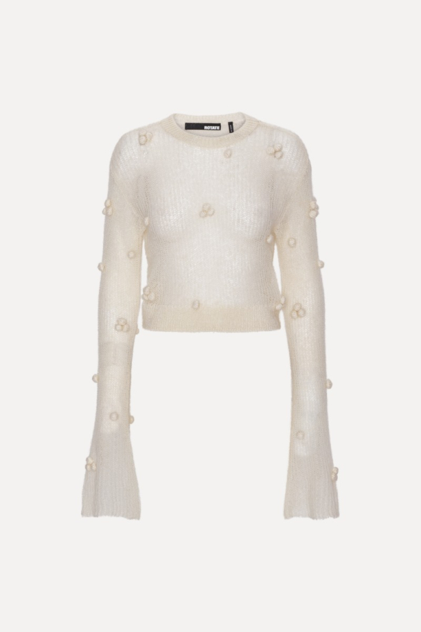 Light Knit Sweater - Egret  - Image 2