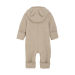 Pram Suit Ears Wool Fleece, Camel Melange - Huttelihut