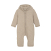 Pram Suit Ears Wool Fleece, Camel Melange - Huttelihut