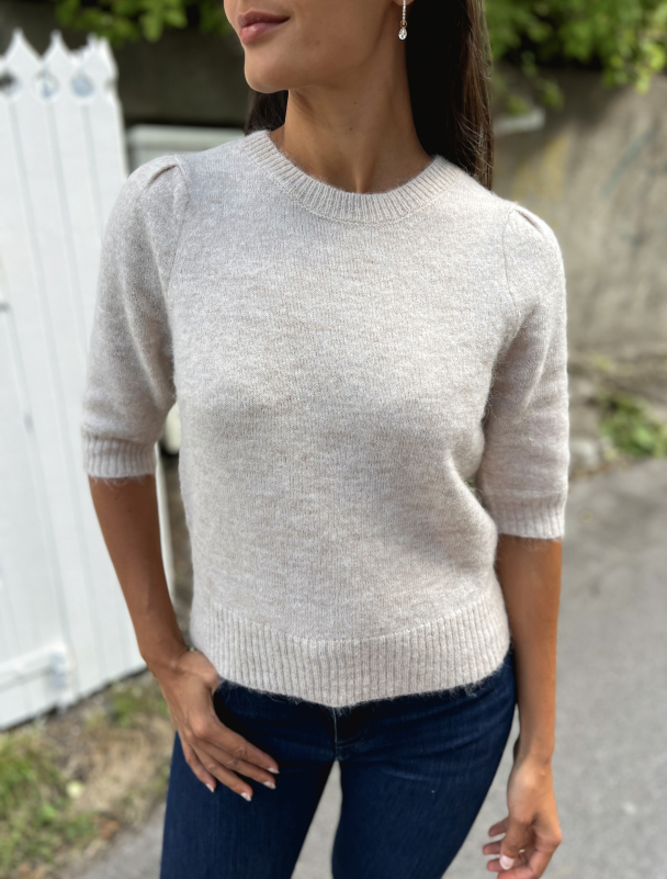 Lulu Open Back Knit O-Neck - Birch  - Image 1