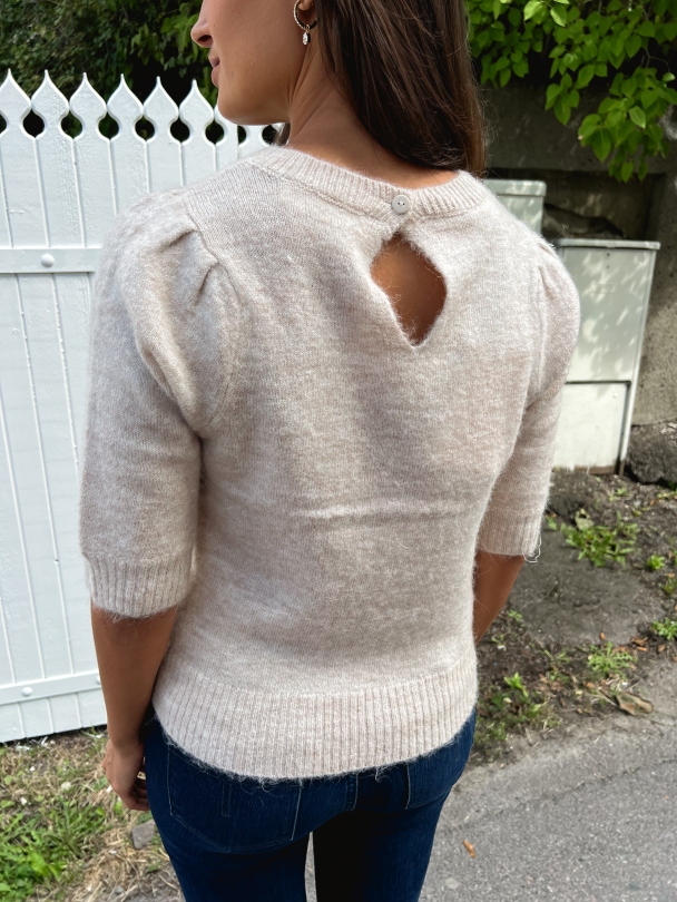 Lulu Open Back Knit O-Neck - Birch  - Image 4