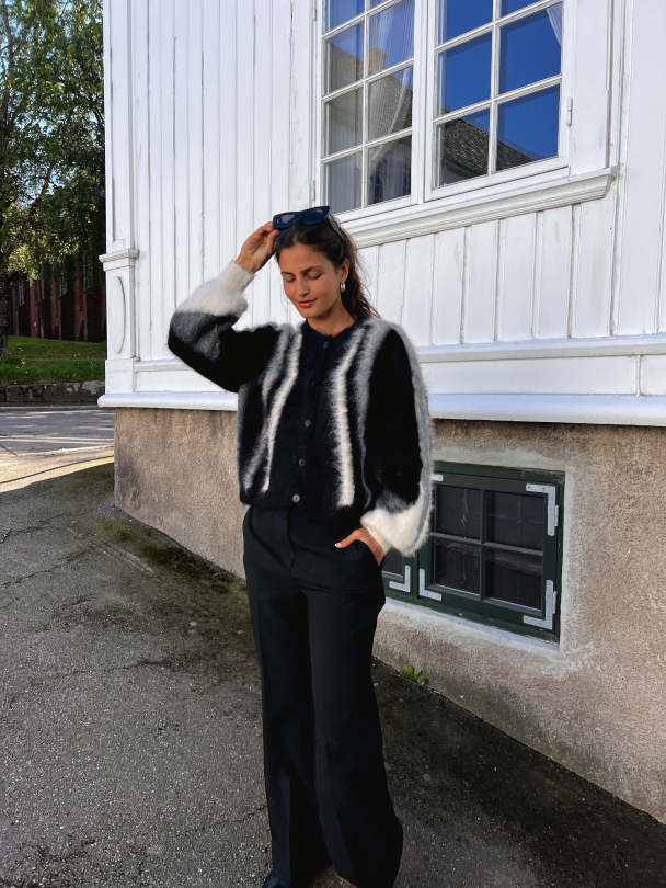 Safi Cardigan - Black/Grey Multi - Image 8