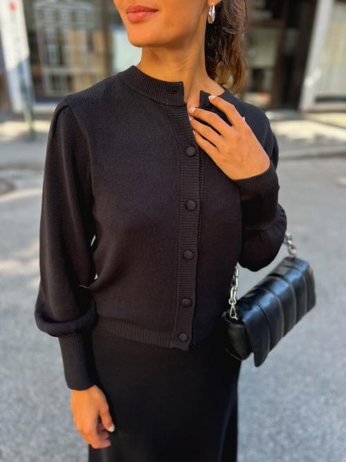 Fonny Knit Cardigan - Black 