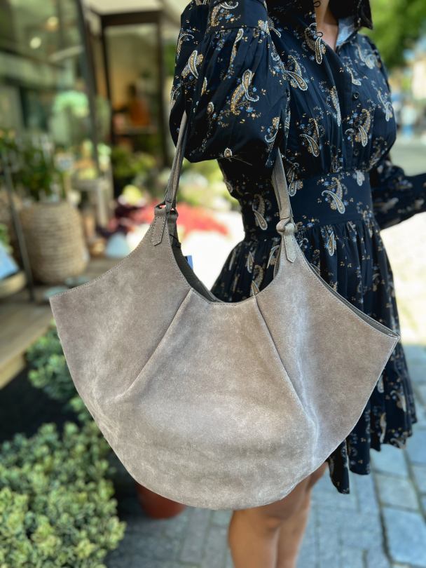Milan Suede Tote Bag - Hazelnut - Image 1
