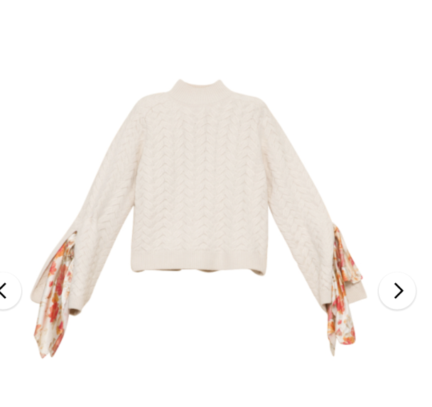 Wool Satin Turtleneck - Off White - Image 3