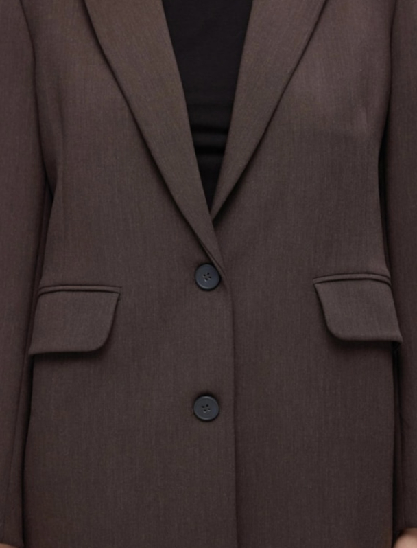 Rita Relaxed Blazer - Coffee Bean  - Image 3