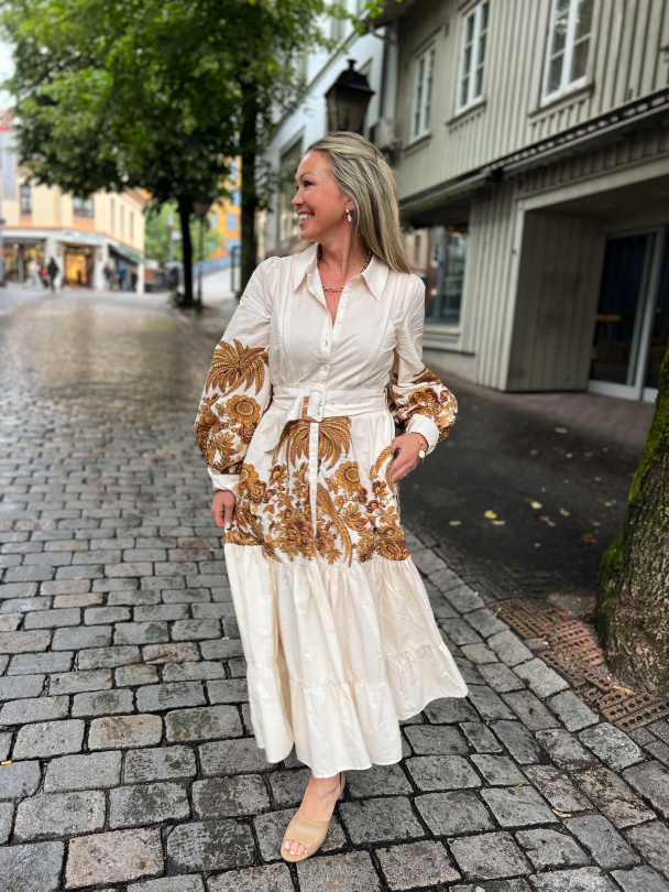 Poplin Midi Shirt Dress - Palms - Image 2