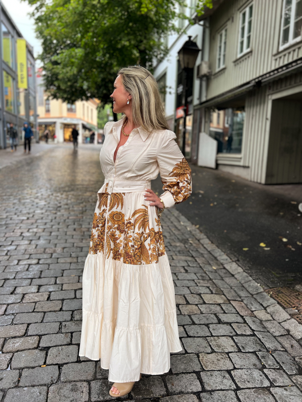 Poplin Midi Shirt Dress - Palms - Image 3