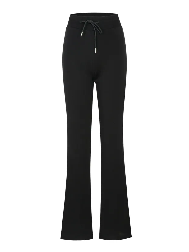 WOOLLAND Sirdal Velour Black Pants - Image 1