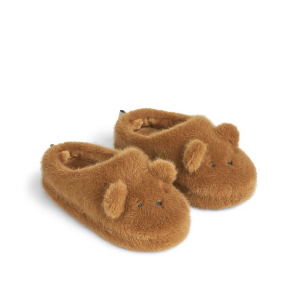 LIEWOOD - AVIAJA BEAR SLIPPERS GOLDEN CARAMEL