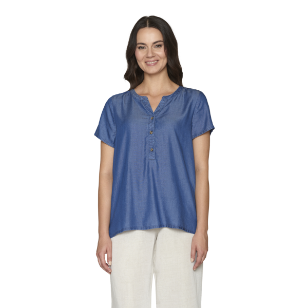 Blouse Blue lyocell BTX