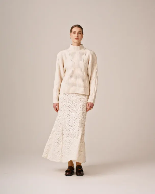 Wool Turtleneck - Off White  - Image 2