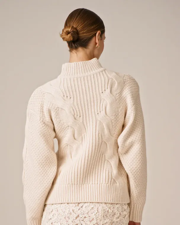 Wool Turtleneck - Off White  - Image 4