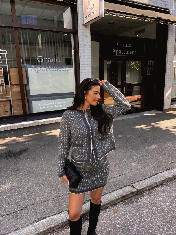 Sine Short Knit Skirt - Volcanic Ash  - Image 3