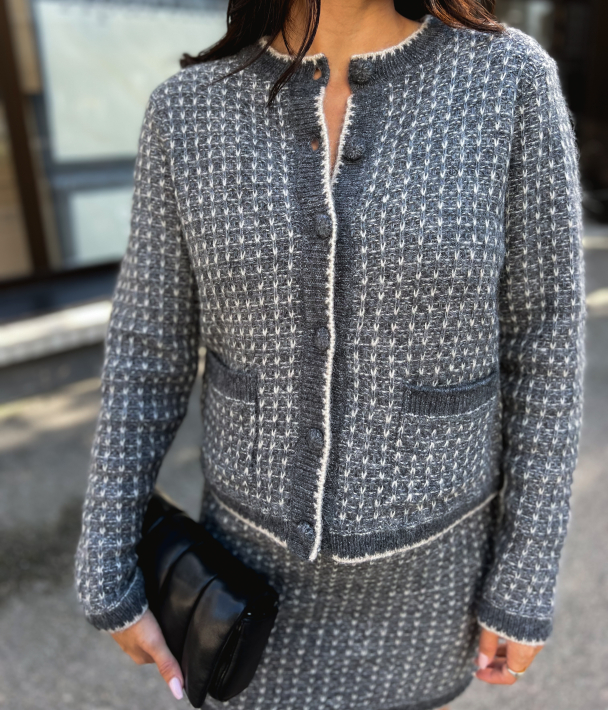 Sine Knit Cardigan - Volcanic Ash  - Image 1