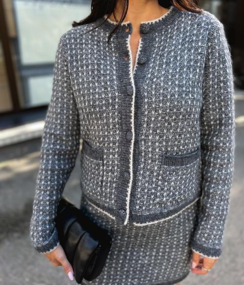 Sine Knit Cardigan - Volcanic Ash 