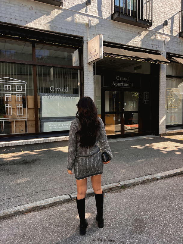 Sine Short Knit Skirt - Volcanic Ash  - Image 5