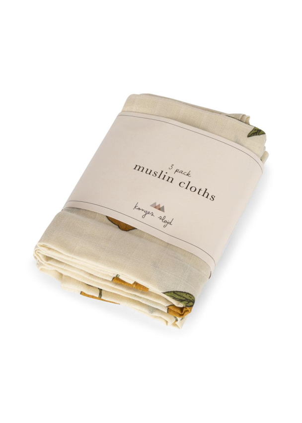 Konges Sløjd | Muslin Cloths 3-pk - Mon Grande Citron - Image 1