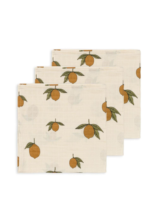 Konges Sløjd | Muslin Cloths 3-pk - Mon Grande Citron - Image 2