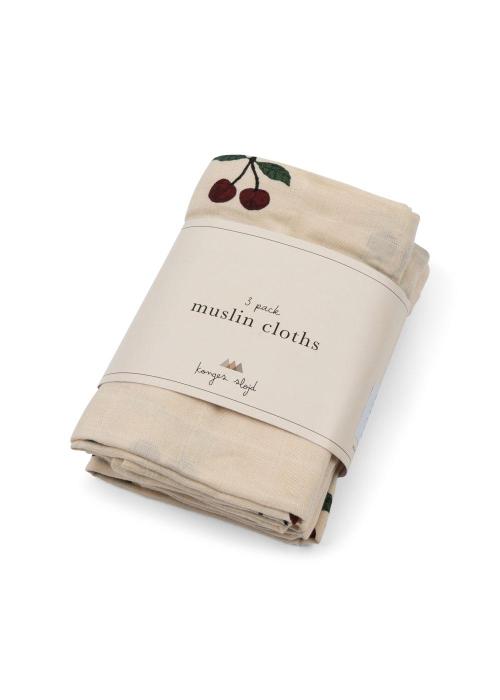 Konges Sløjd | Muslin Cloths 3-pk - Ma Grande Cerise