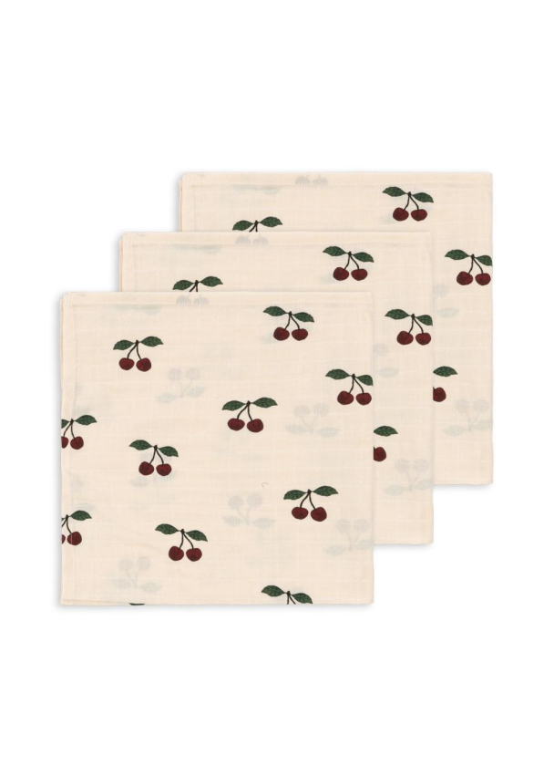 Muslin Cloths 3-pk - Ma Grande Cerise - Image 2