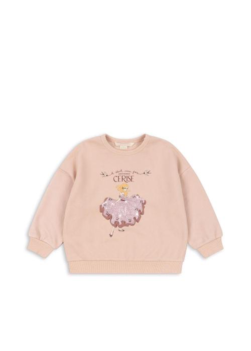 Konges Sløjd | Lou Glitter Sweat Shirt - Cameo Rose