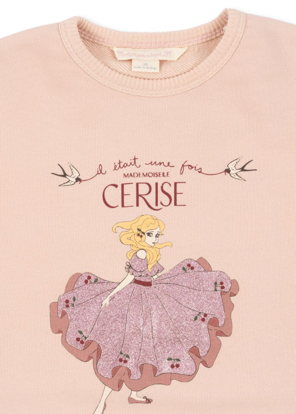 Lou Glitter Sweat Shirt - Cameo Rose - Image 4