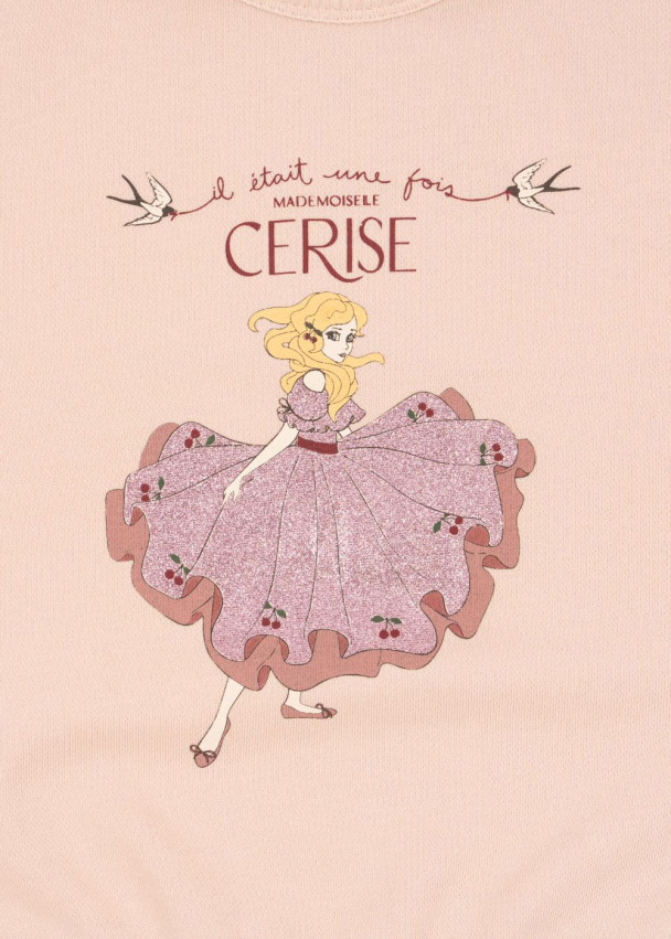 Lou Glitter Sweat Shirt - Cameo Rose - Image 5