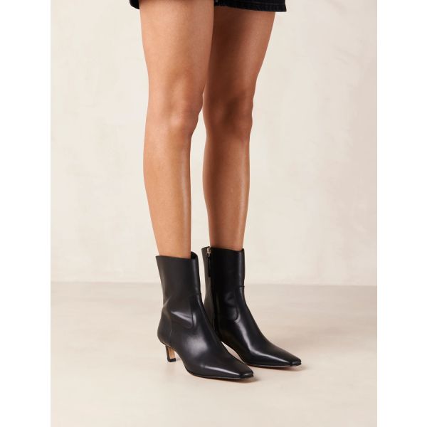 Nash Black Leather Ankle Boots 