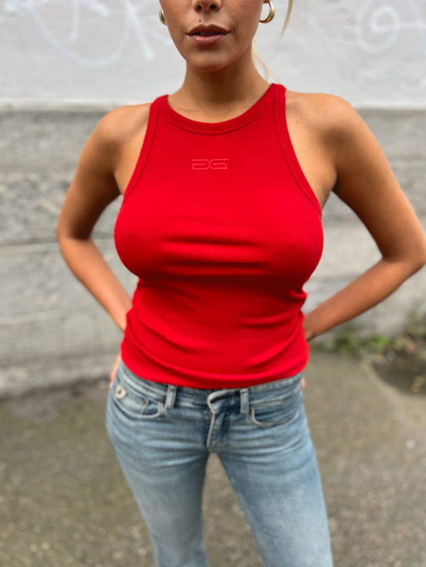 Drew Logo Tank - Haute Red  - Image 2