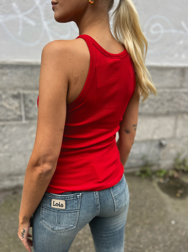 Drew Logo Tank - Haute Red  - Image 3