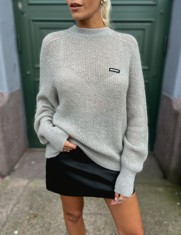 Light Knit Logo Sweater - Ghost Gray  - Image 1
